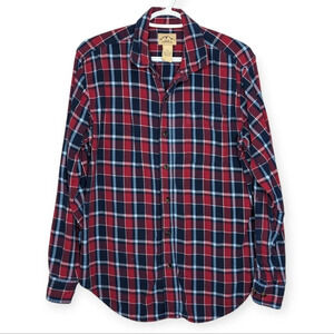 Blue Mountain Red & Blue  Collared Button Down Mens Medium